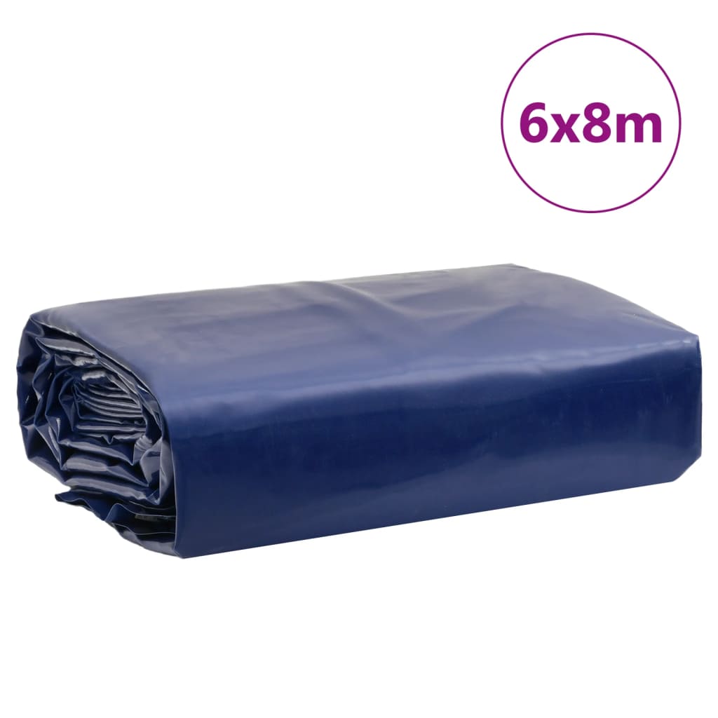 vidaXL Bâche bleu 6x8 m 650 g/m²