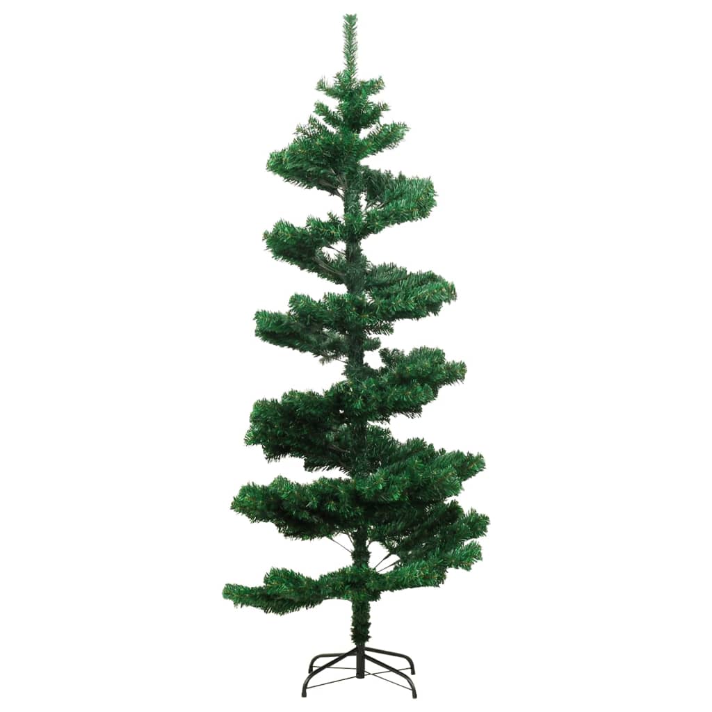 vidaXL Arbre de Noël hélicoïdal avec support et LED Vert 180 cm PVC