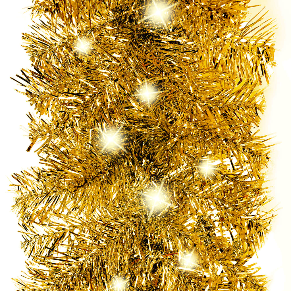 vidaXL Guirlande de Noël avec lumières LED 10 m Doré