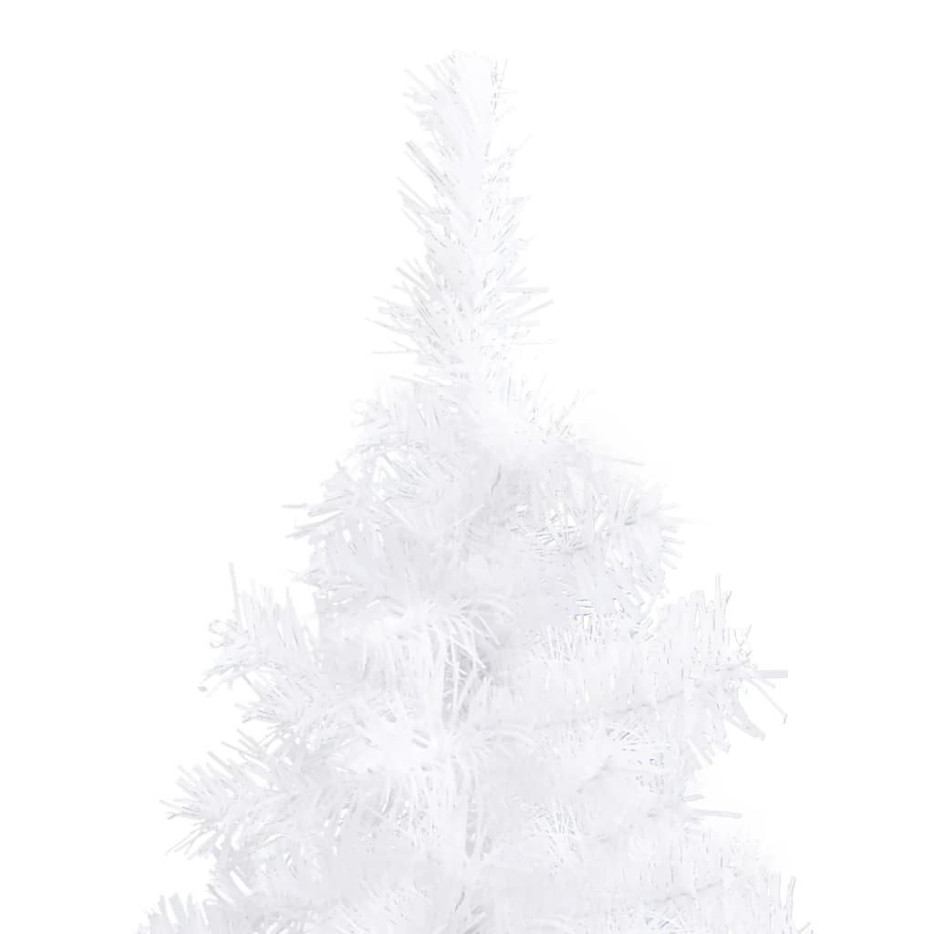 vidaXL Arbre de Noël artificiel d'angle avec LED Blanc 150 cm PVC