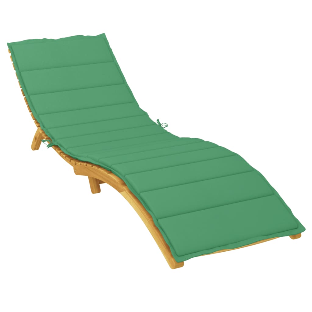 vidaXL Coussin de chaise longue vert 200x50x3 cm tissu oxford