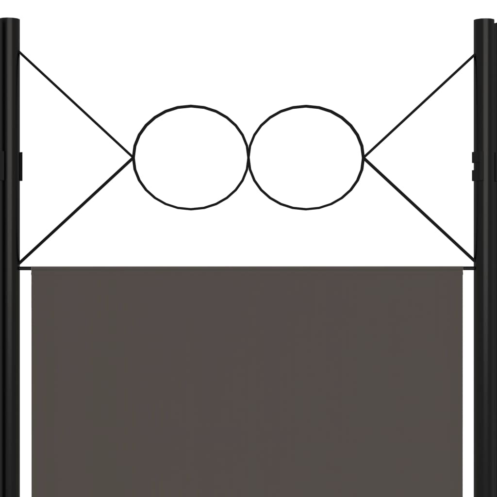 vidaXL Cloison de séparation 4 panneaux Anthracite 160 x 180 cm
