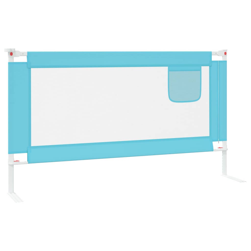 vidaXL Barrière de sécurité de lit d'enfant Bleu 150x25 cm Tissu