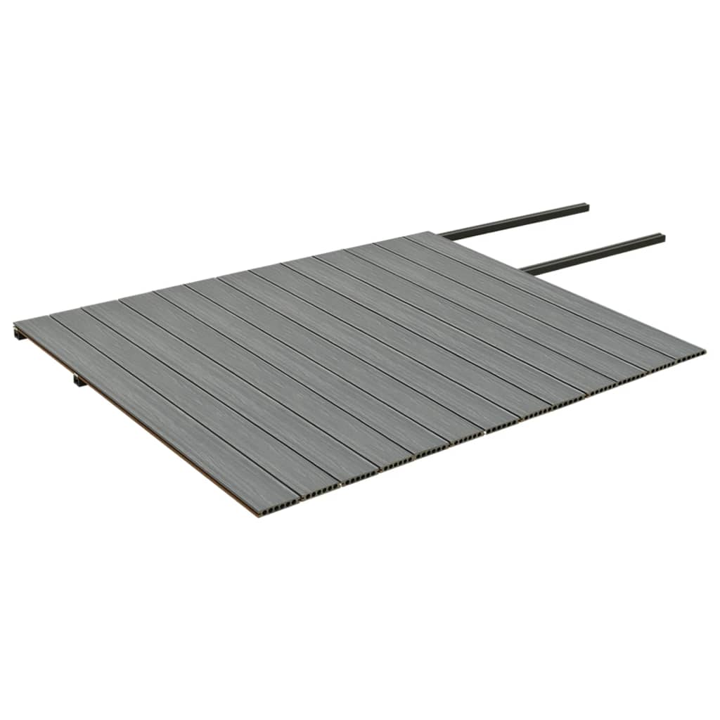 vidaXL Panneaux de terrasse et accessoires WPC Marron/gris 26 m² 2,2 m