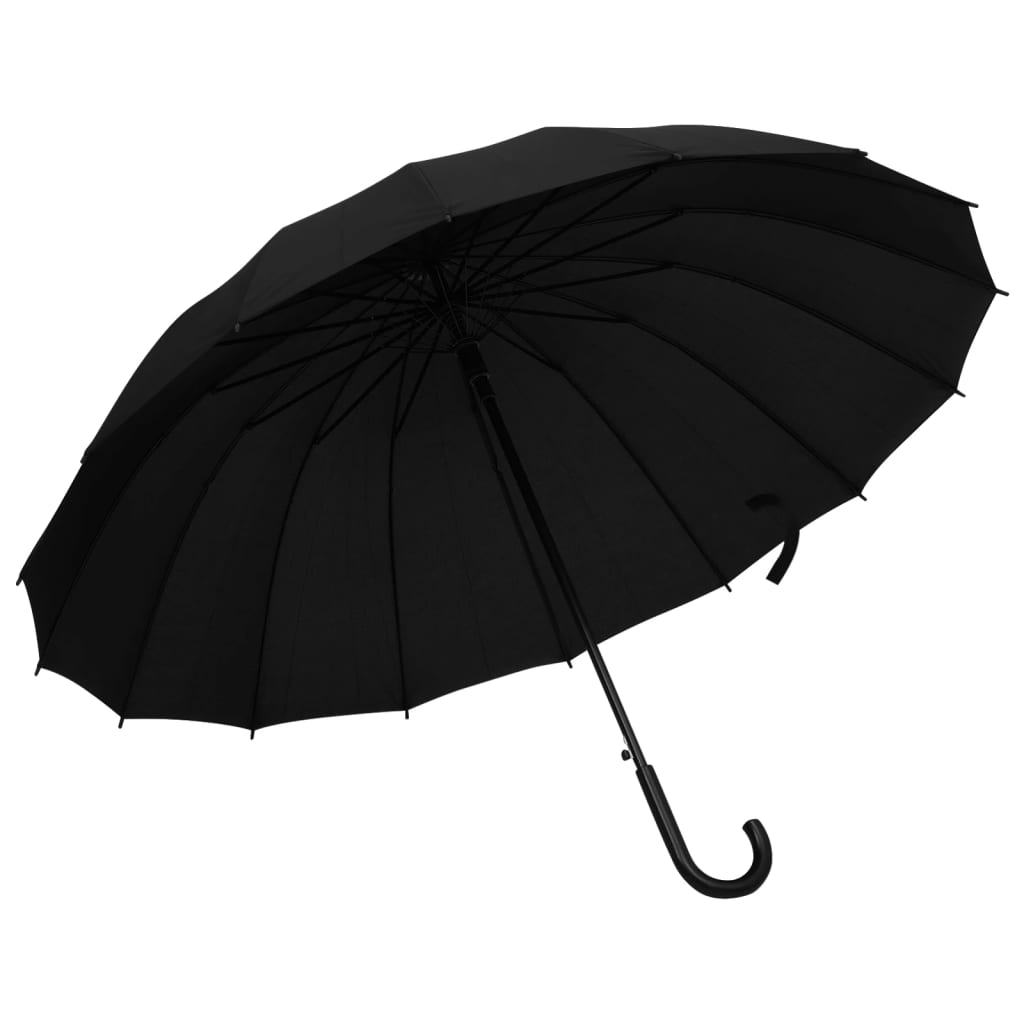 vidaXL Parapluie automatique Noir 120 cm