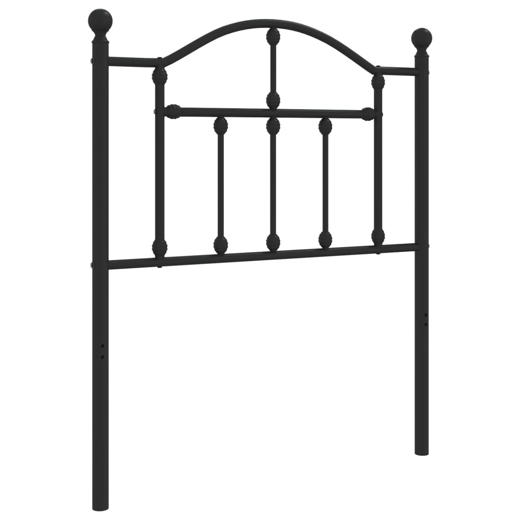 vidaXL Tête de lit métal noir 75 cm