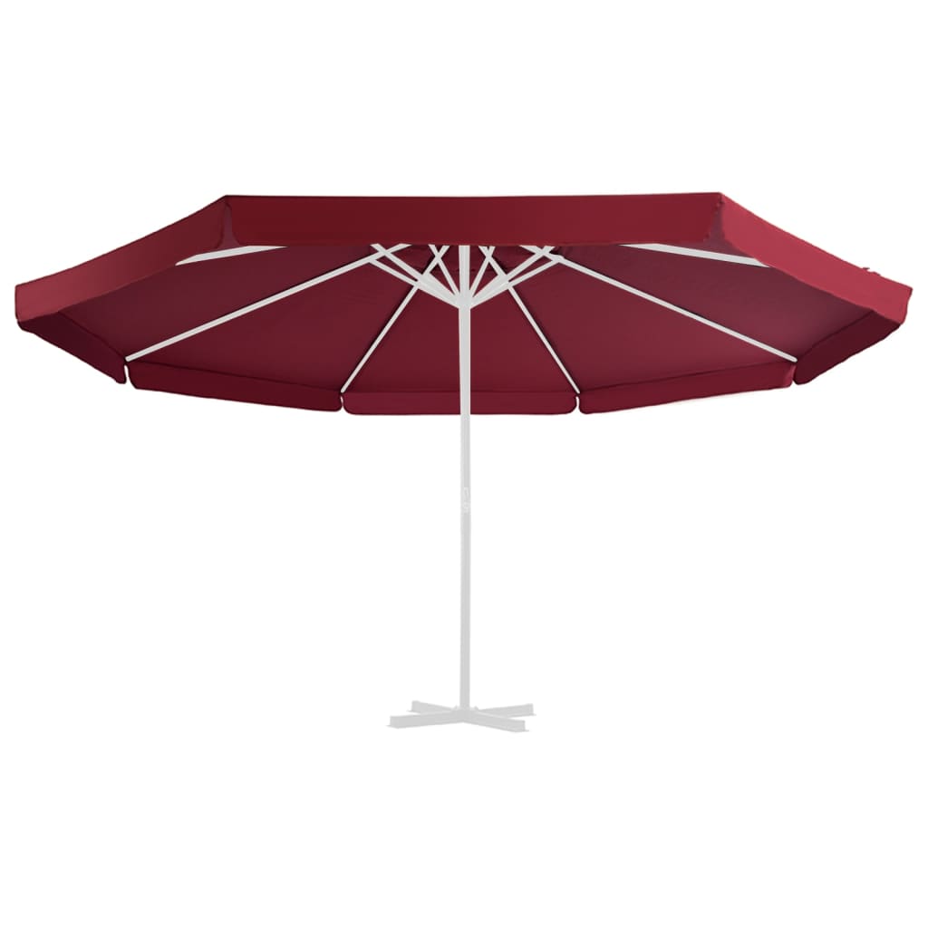 vidaXL Tissu de remplacement pour parasol d'extérieur Bordeaux 500 cm