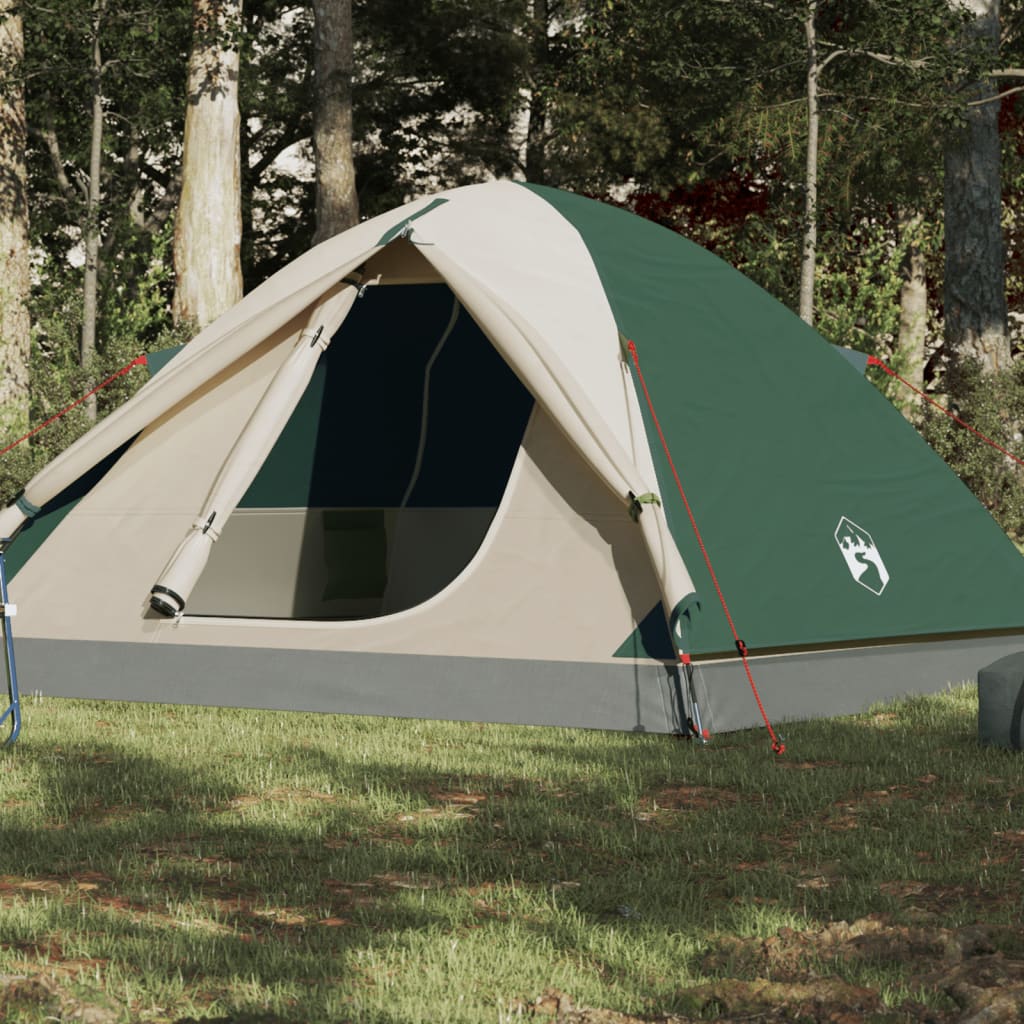 vidaXL Tente de camping à dôme 3 personne vert imperméable