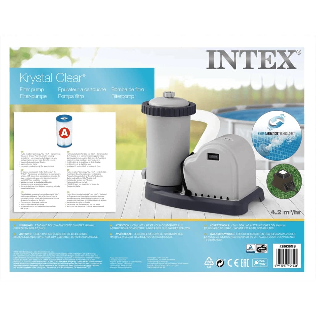 Intex Pompe filtrante à cartouche 5678 L / h 28636GS