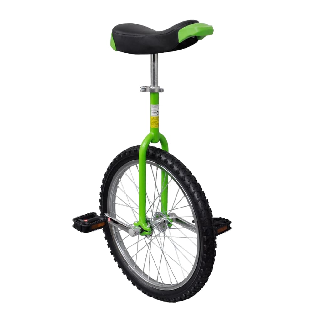 vidaXL Monocycle réglable Vert 20 pouces