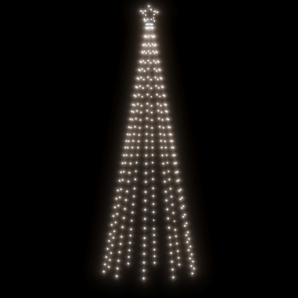 vidaXL Arbre de Noël cône 310 LED Blanc froid 100x300 cm