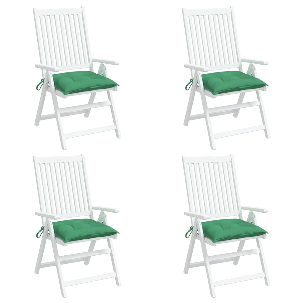 vidaXL Coussins de chaise lot de 4 vert 50x50x7 cm tissu oxford