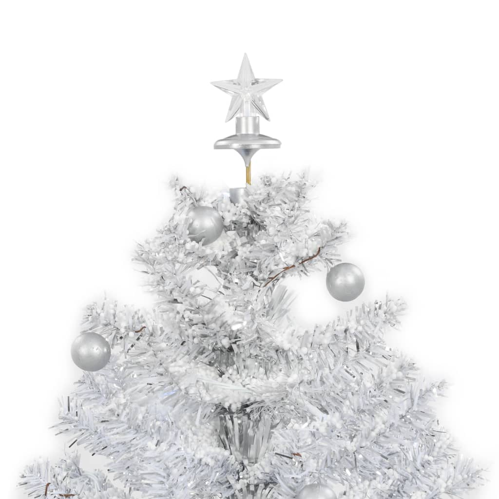 vidaXL Arbre de Noël neigeux avec base de parapluie Blanc 75 cm
