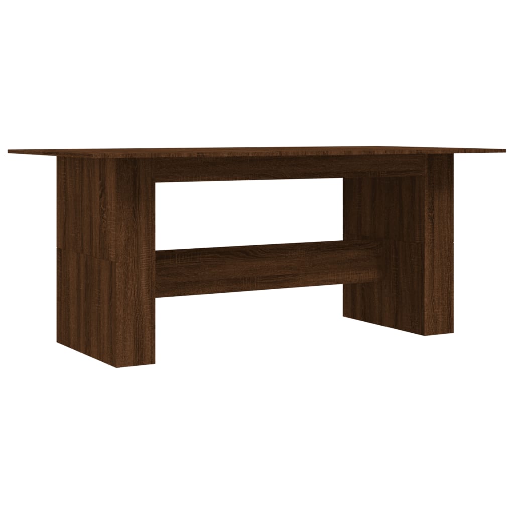 vidaXL Table à dîner Chêne marron 180x90x76 cm bois d'ingénierie