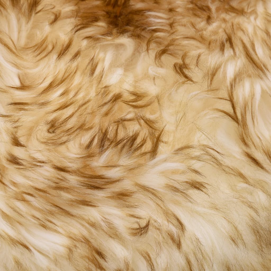 vidaXL Tapis en peau de mouton 60 x 90 cm Mélange de marron