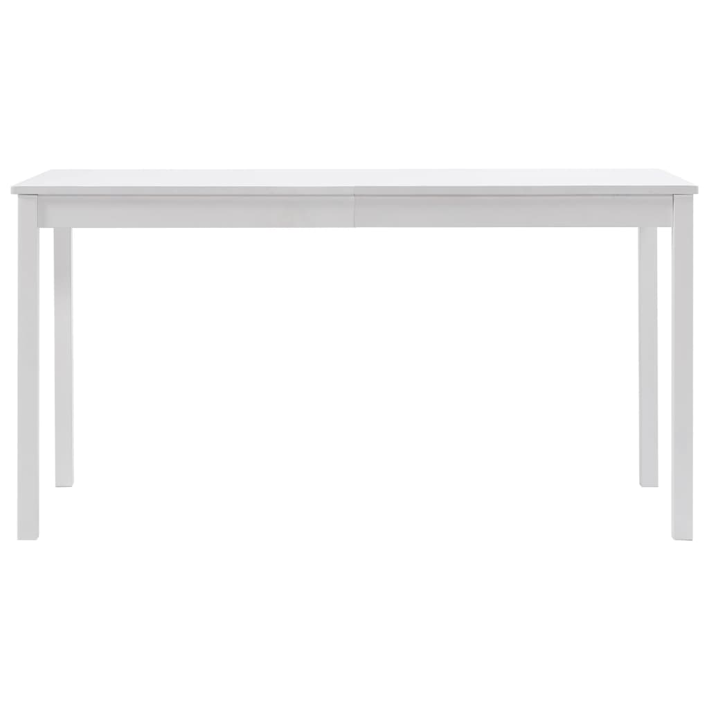 vidaXL Table à manger Blanc 140x70x73 cm Pin