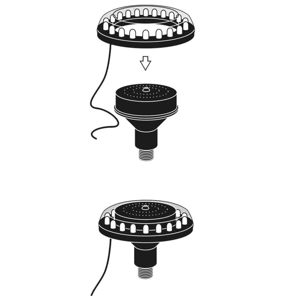 Ubbink Lampe spot à LED 1/2" pour fontaine de jardin