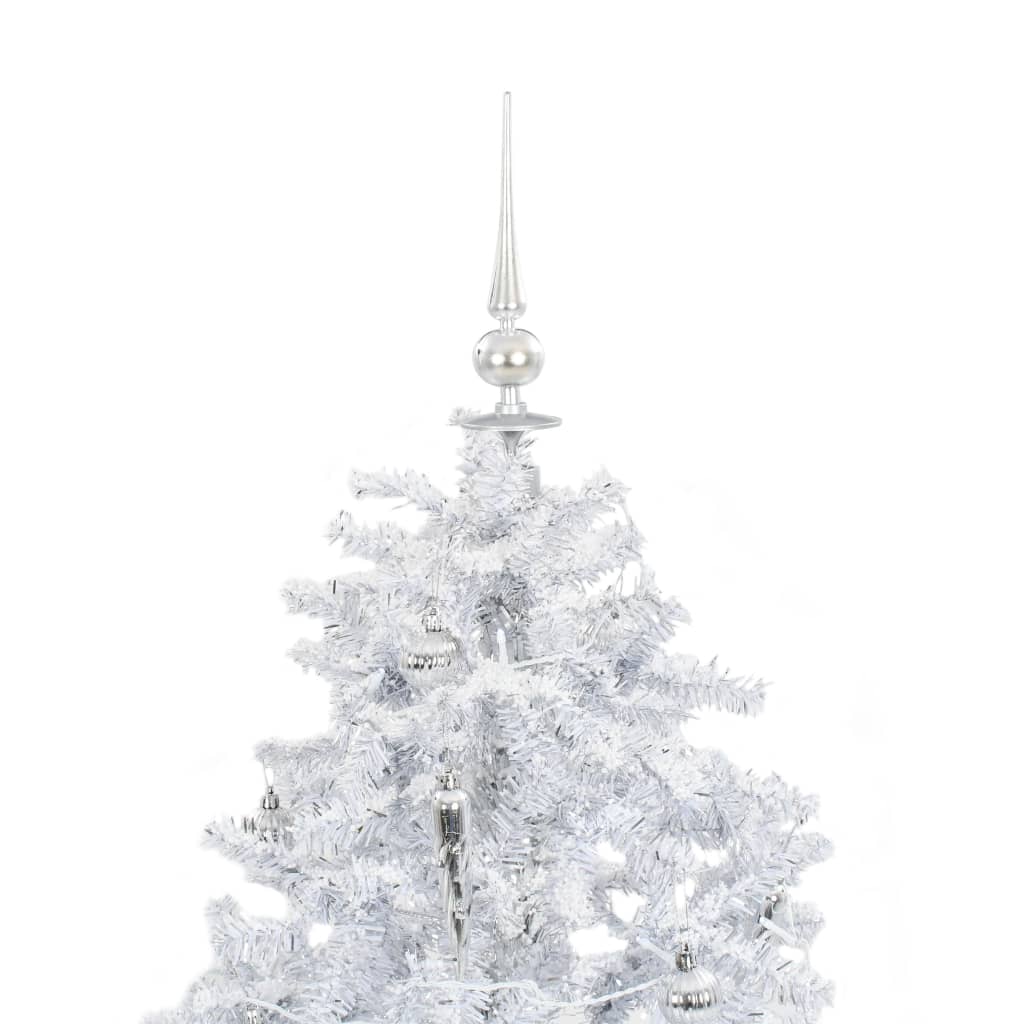 vidaXL Arbre de Noël neigeux avec base de parapluie Blanc 140 cm