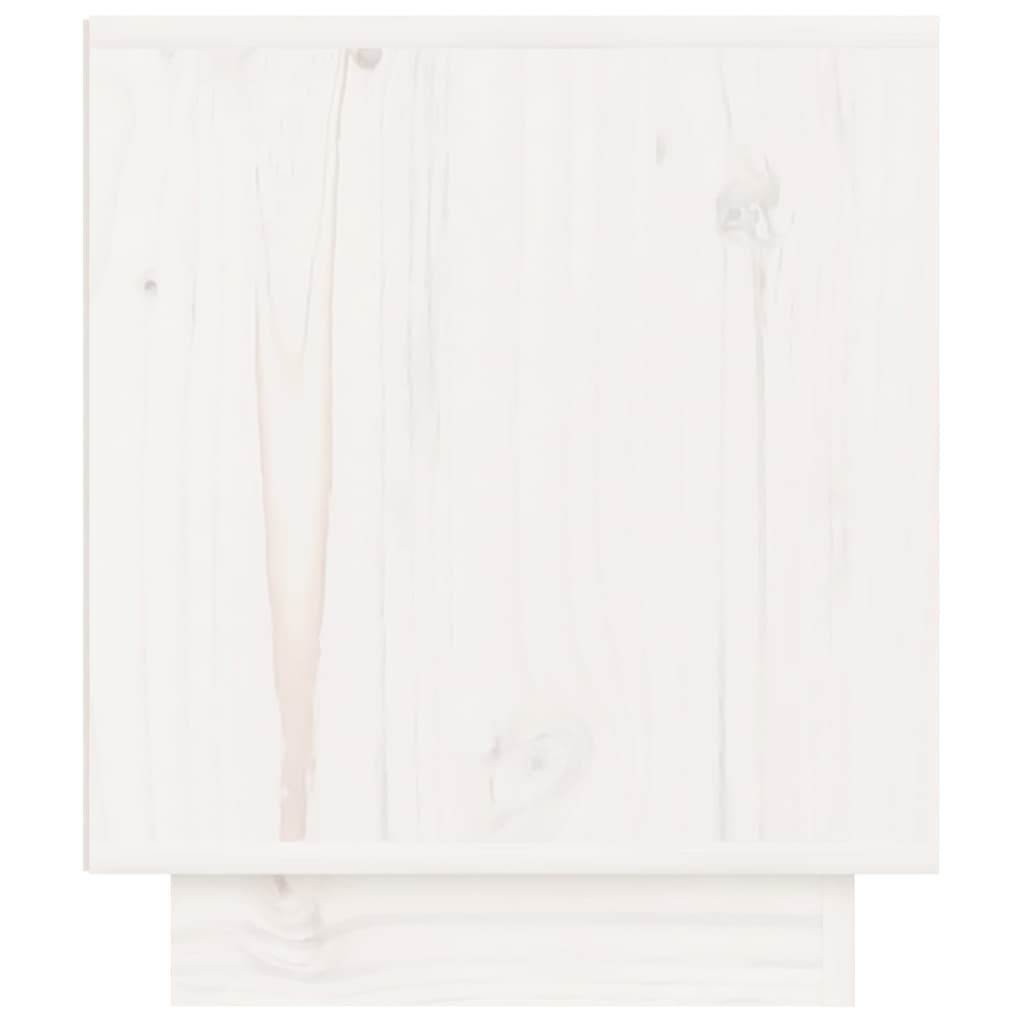 vidaXL Table de chevet Blanc 40x34x40 cm Bois de pin solide