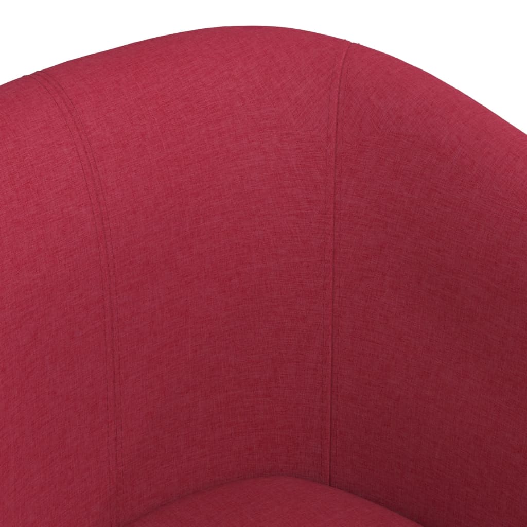 vidaXL Fauteuil cabriolet avec repose-pied rouge bordeaux tissu