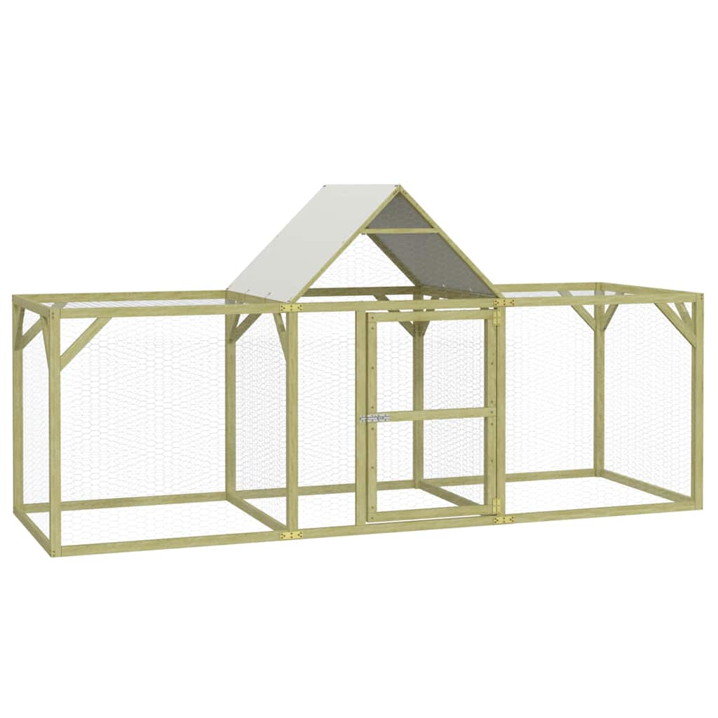 Poulailler En Pin Imprégné VidaXL 1.5x1.5x1.5 M - Enclos Extérieur Pour Poules, Canards, Petits Animaux