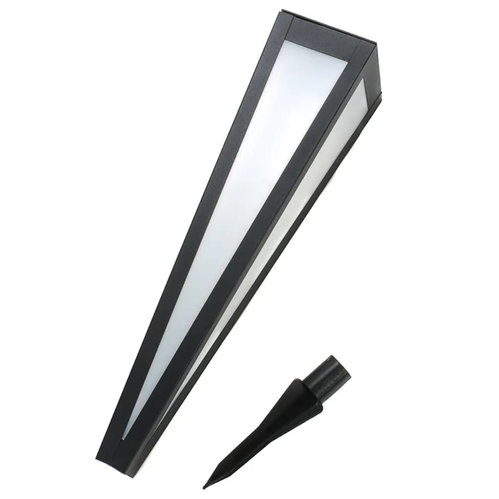 HI Lampe sur piquet solaire à LED de jardin 58 cm Noir