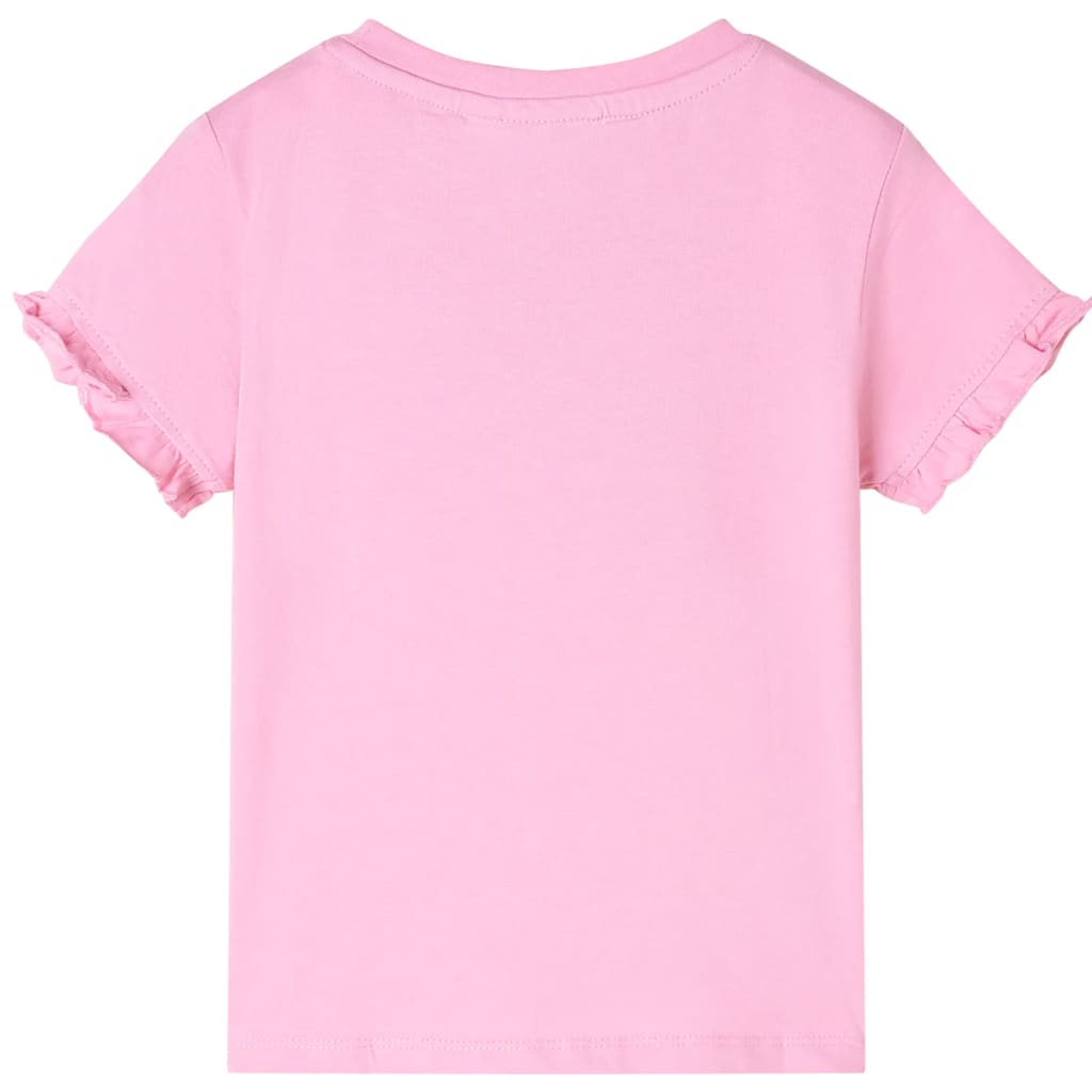 T-shirt enfants à manches courtes rose vif 92