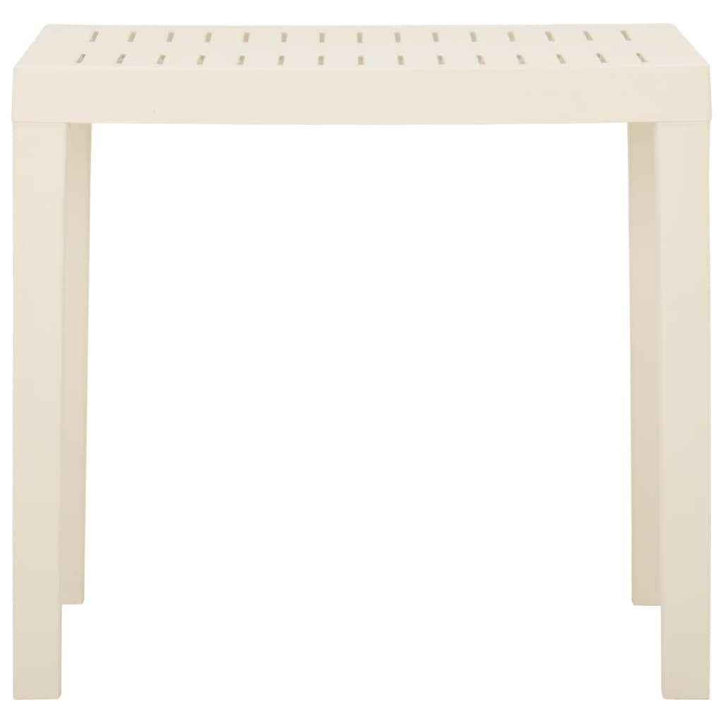 vidaXL Table de jardin Blanc 79x65x72 cm Plastique