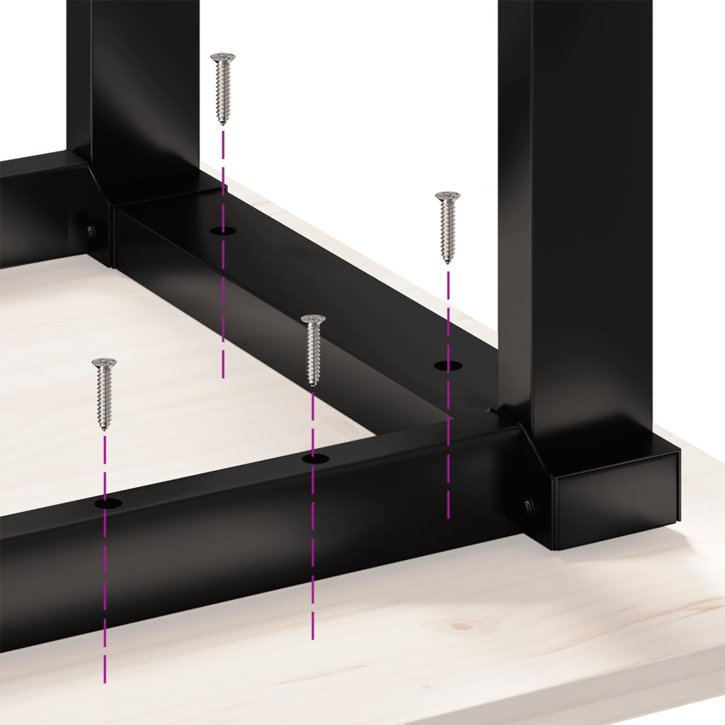 vidaXL Pieds de table basse cadre en O 140x30x43 cm fonte