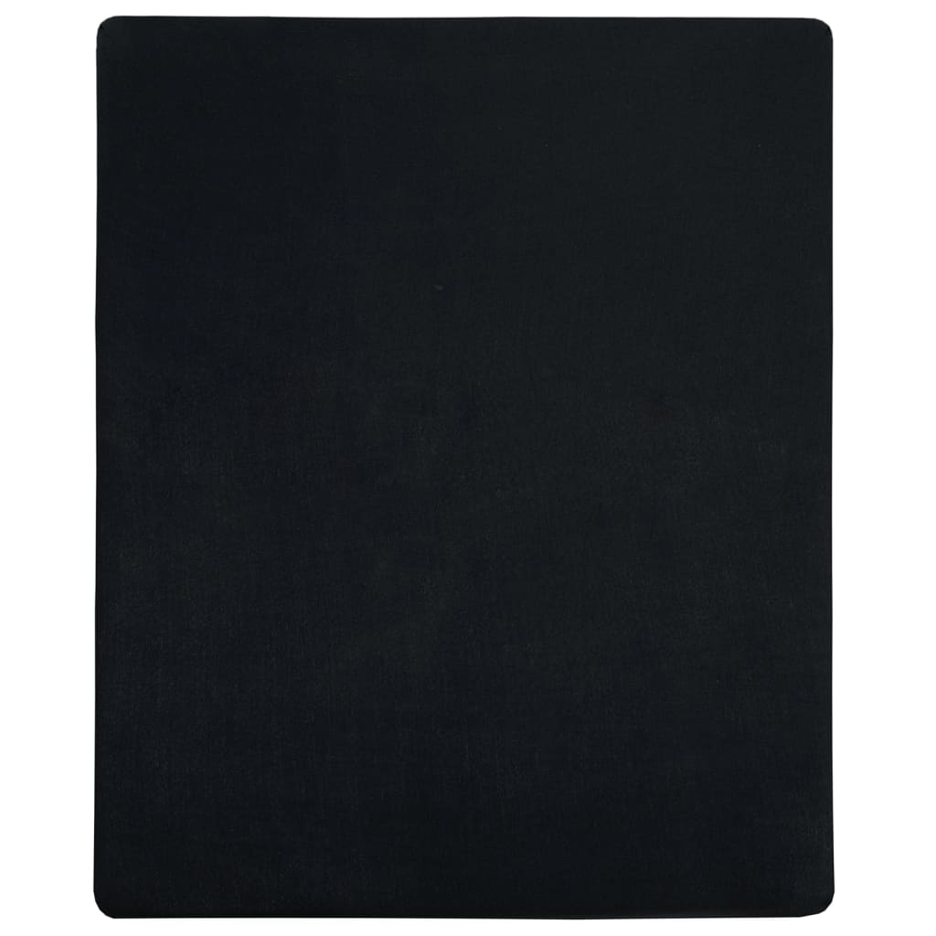 vidaXL Draps-housses Jersey 2 pcs Noir 140x200 cm Coton