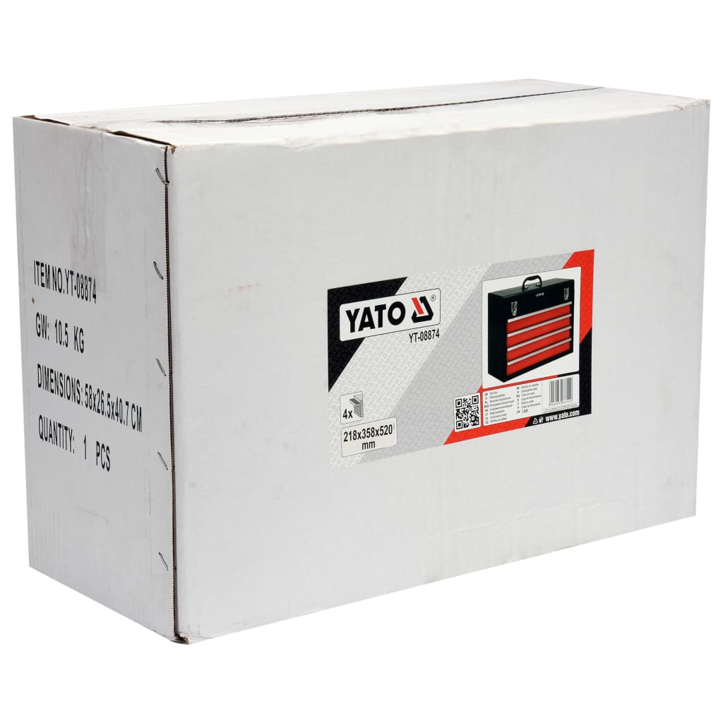 YATO Boîte à outils avec 4 tiroirs 52x21,8x36 cm