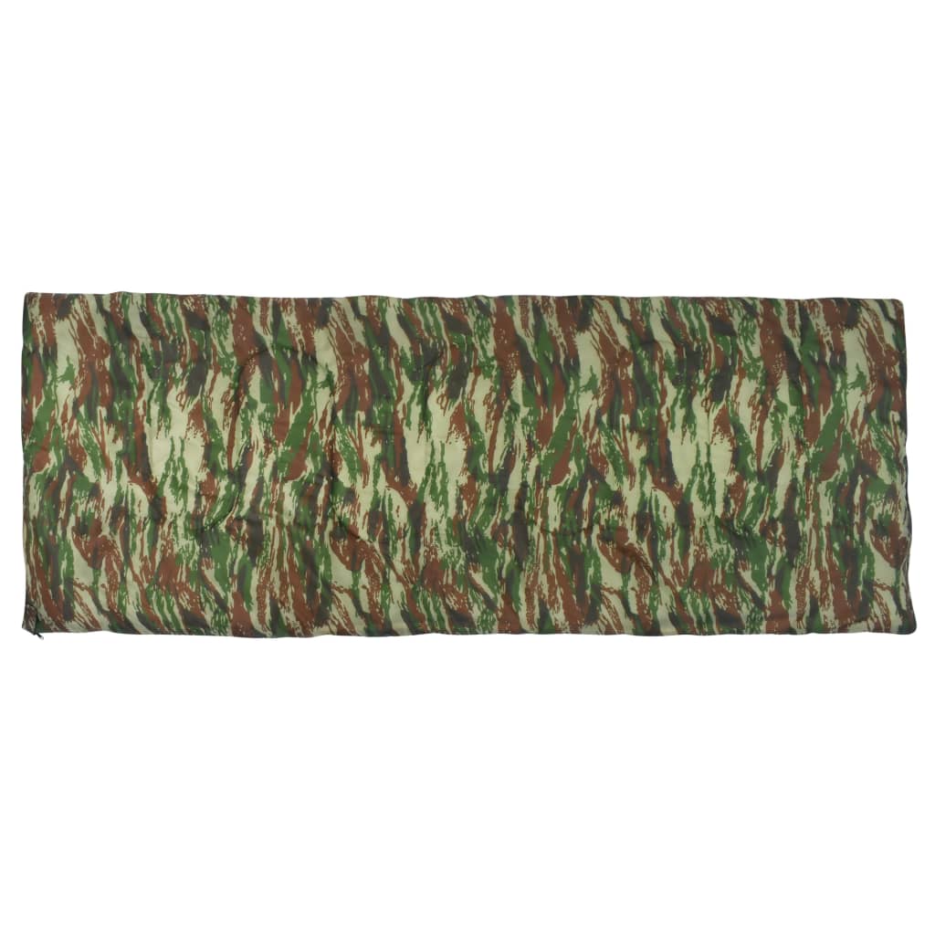 vidaXL Sacs de couchage type enveloppe 2 pcs Camouflage 1 100 g 10°C