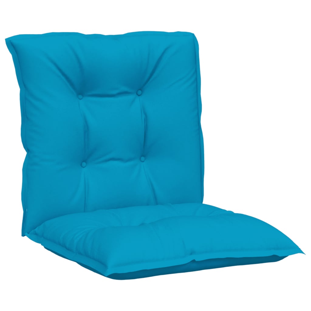 vidaXL Coussins de chaise de jardin 6 pcs Bleu 100x50x7 cm