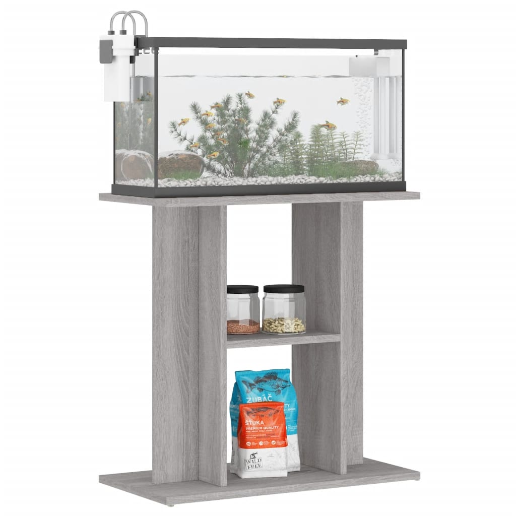 vidaXL Support pour aquarium sonoma gris 60x30x60 cm bois d'ingénierie