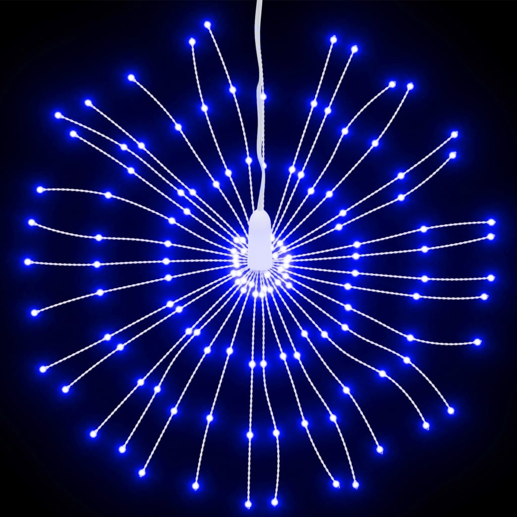 vidaXL Étoile rayonnante de Noël 140 LED 8 pcs bleu 17 cm