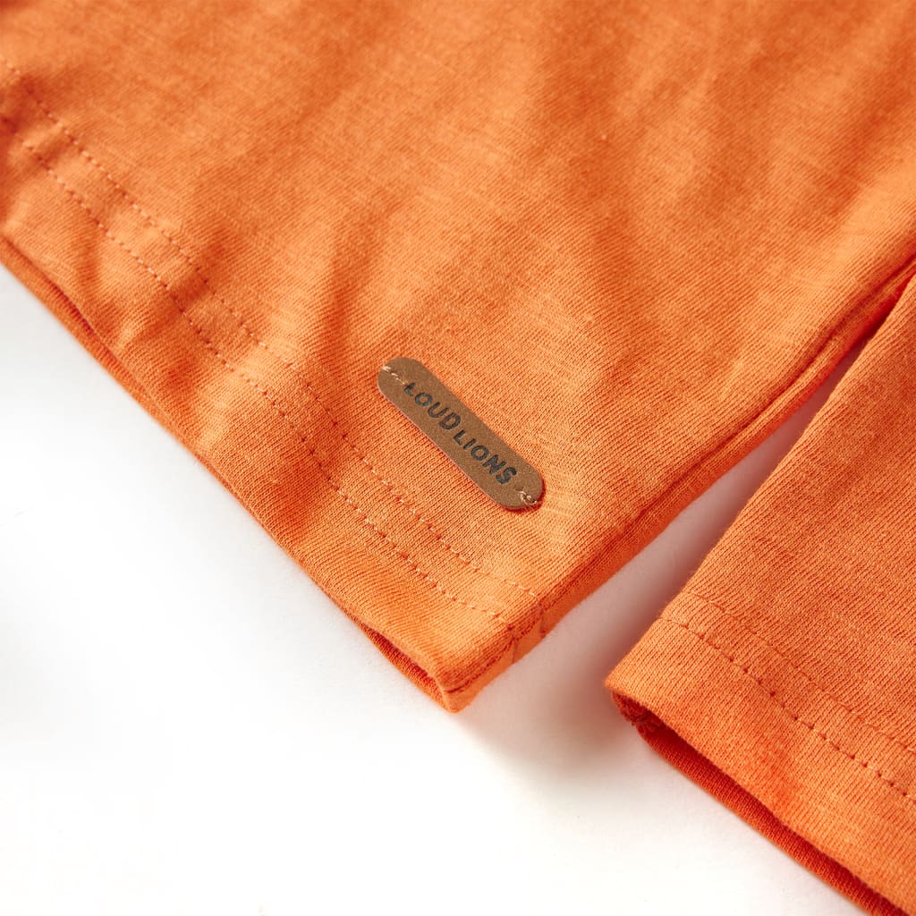 T-shirt enfants manches longues orange foncé 92