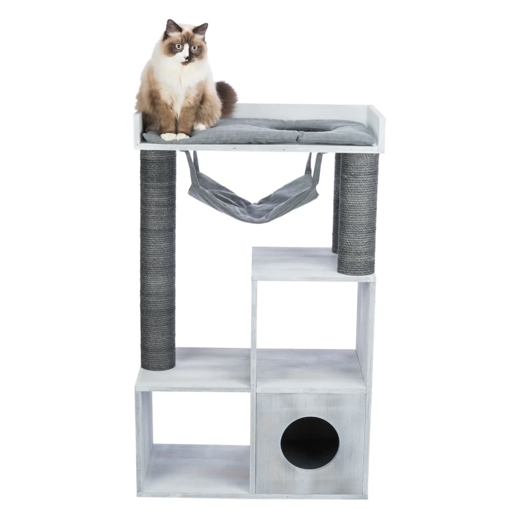 TRIXIE Griffoir pour chat avec fonction d'étagère 72x38x110 cm Gris
