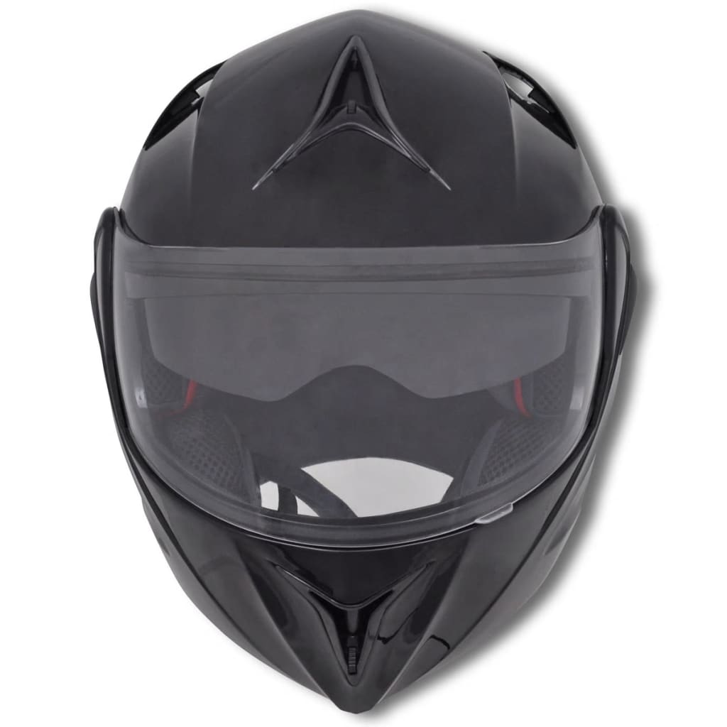 Casque de moto Noir XL Double visière