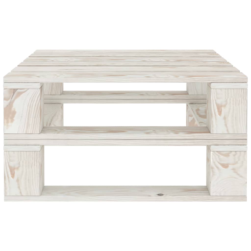 vidaXL Table palette de jardin blanc bois