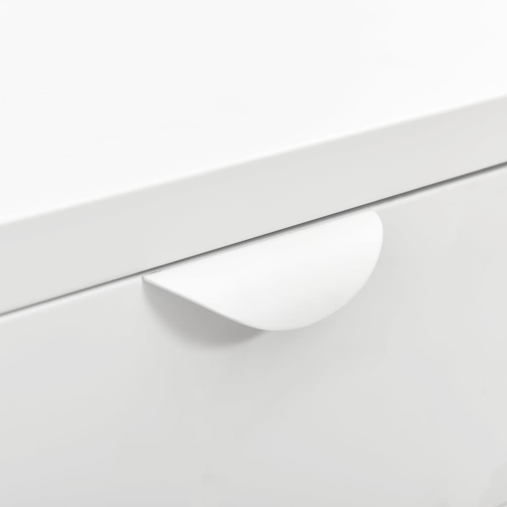 vidaXL Table de chevet Blanc 40x30x54,5 cm Acier et verre