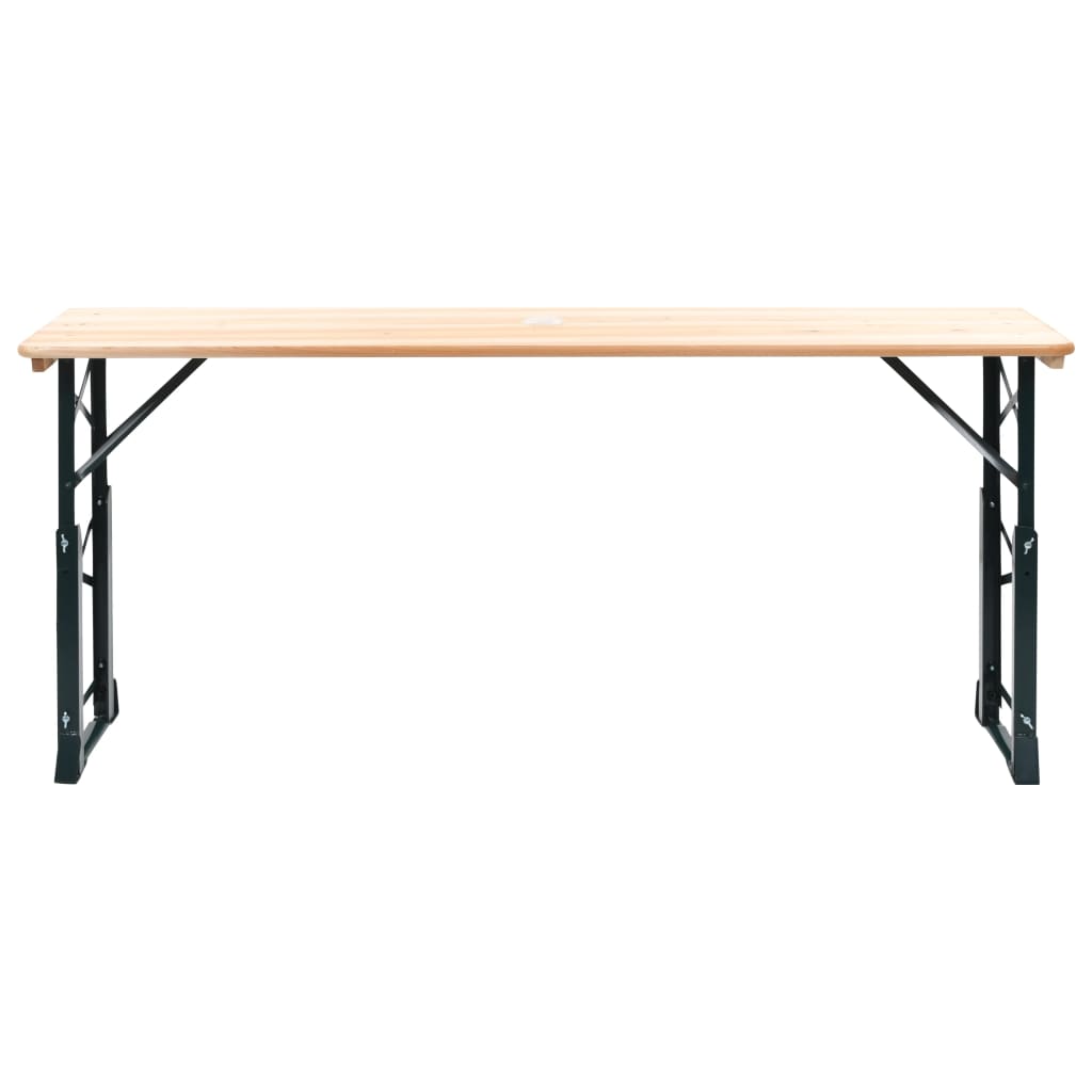 vidaXL Table pliable de brasserie 169x50x75/105 cm Pinède