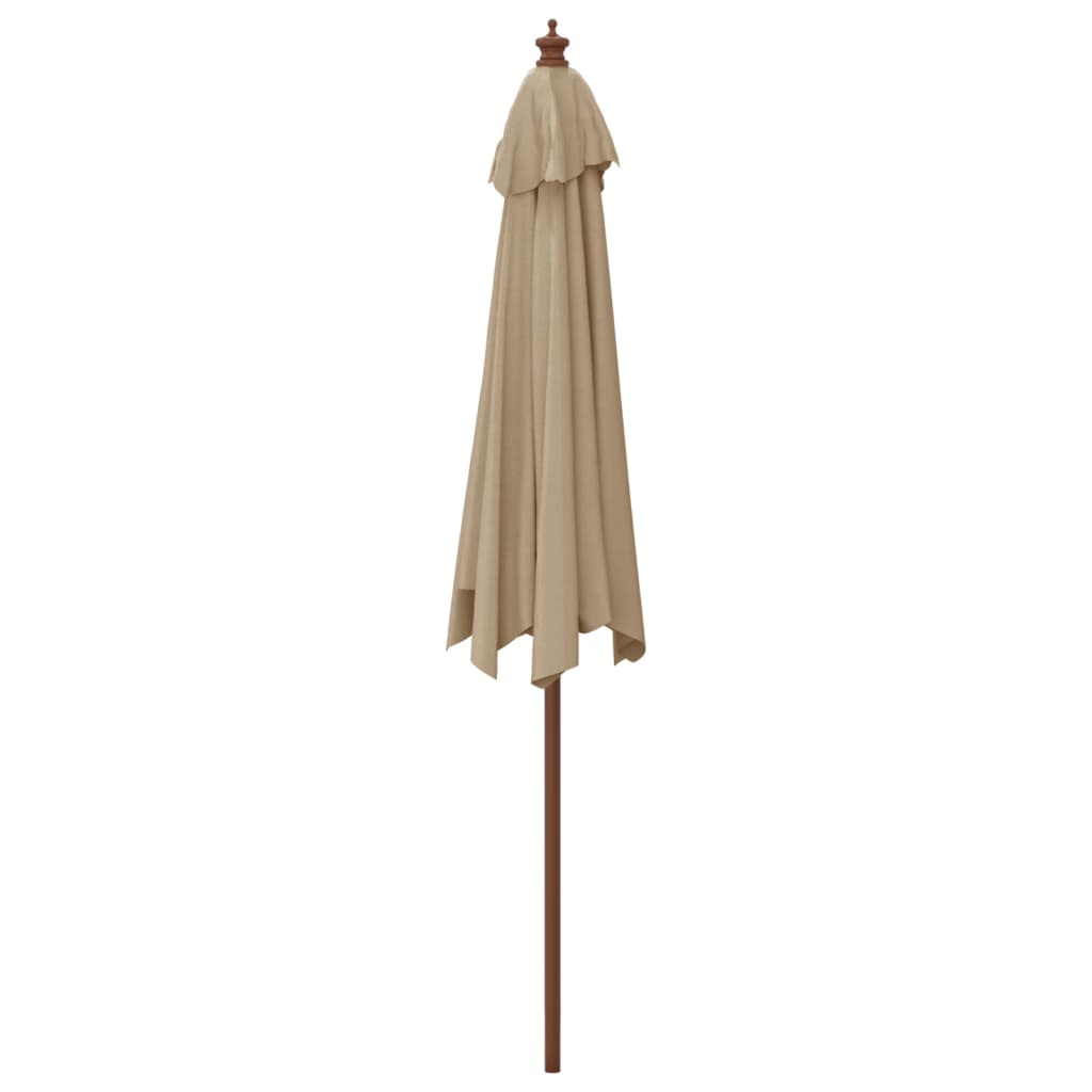 vidaXL Parasol de jardin avec mât en bois taupe 299x240 cm