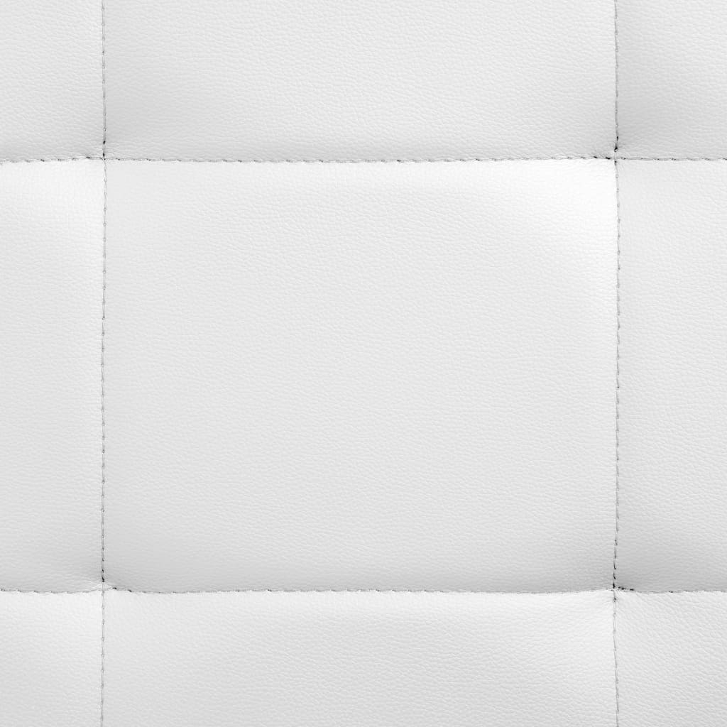 vidaXL Cadre de lit Blanc Similicuir 200 x 90 cm