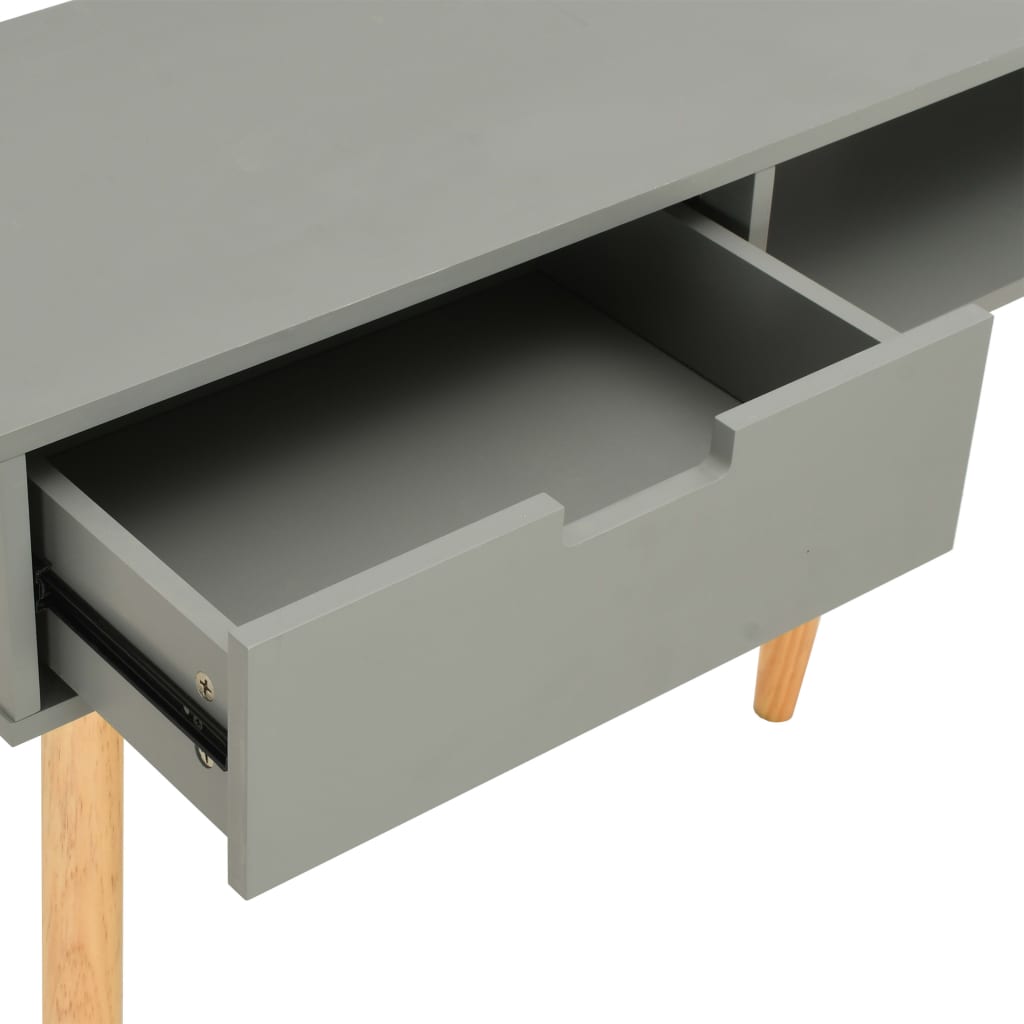 vidaXL Table console Gris 80x30x72 cm Pin massif