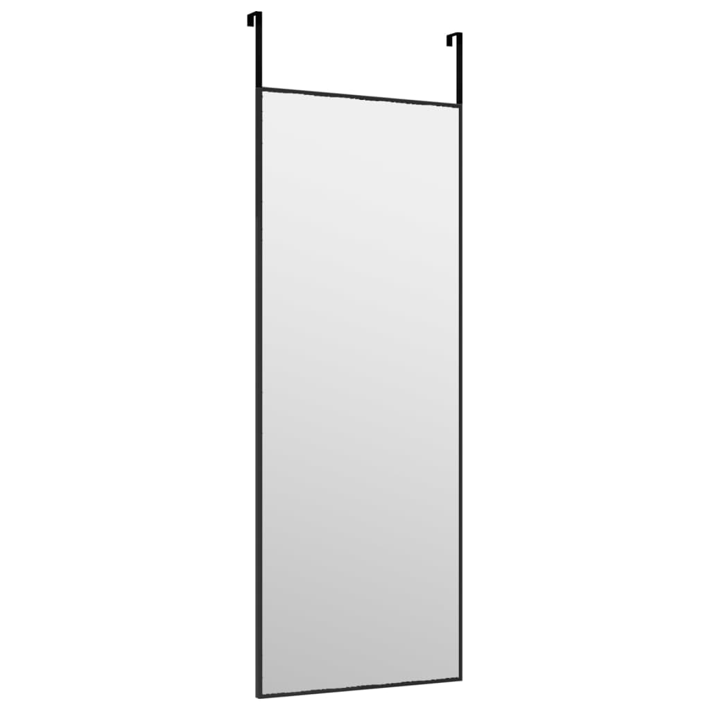 vidaXL Miroir de porte Noir 30x80 cm Verre et aluminium