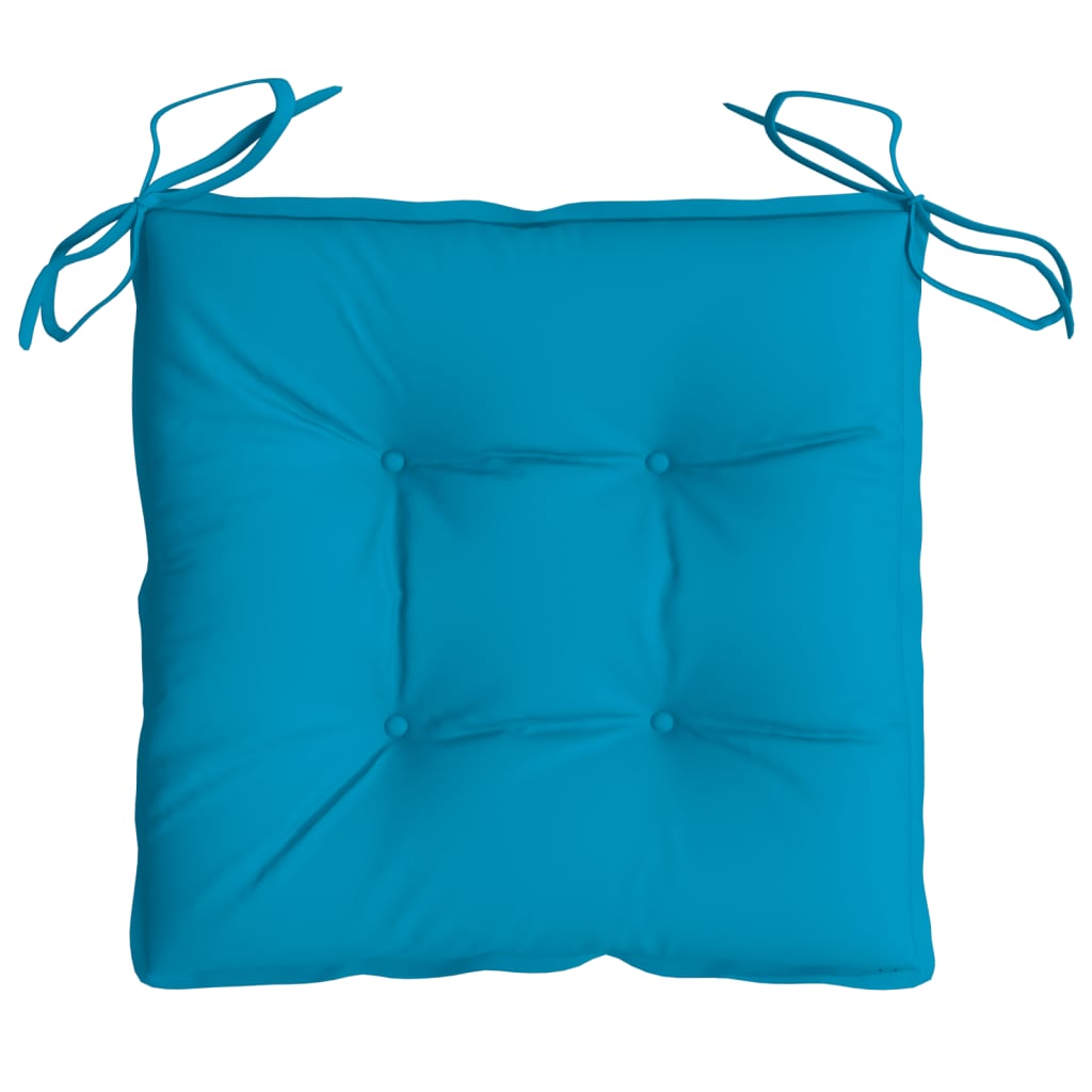 vidaXL Coussins de chaise lot de 4 bleu clair 50x50x7 cm tissu oxford