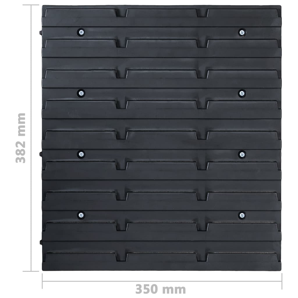 vidaXL Kit de stockage avec panneaux muraux 71 pcs Rouge et noir