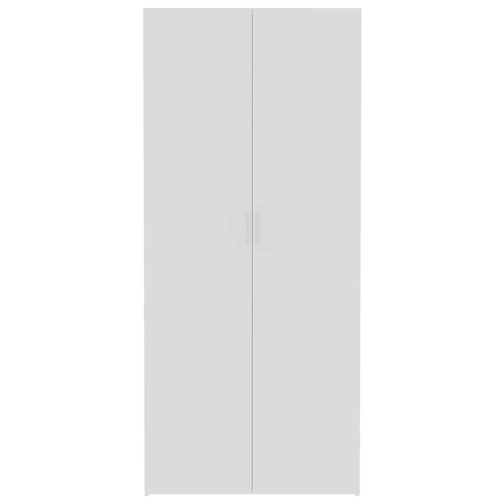 vidaXL Armoire de rangement Blanc 80 x 35,5 x 180 cm Aggloméré