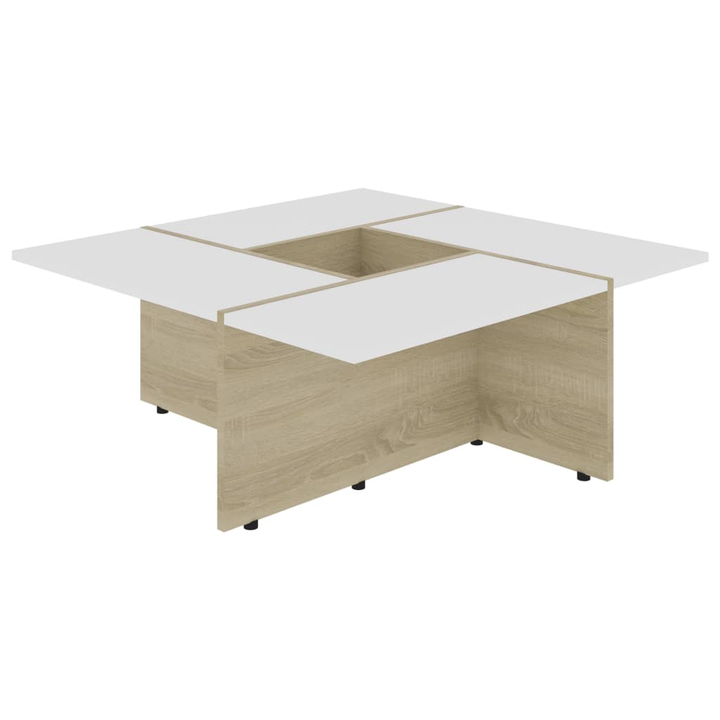vidaXL Table basse Gris 79,5x79,5x30 cm Aggloméré