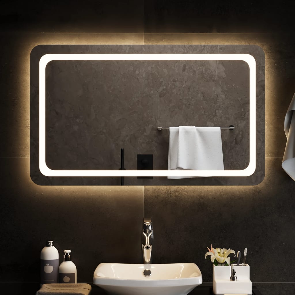 vidaXL Miroir de salle de bain à LED 100x60 cm